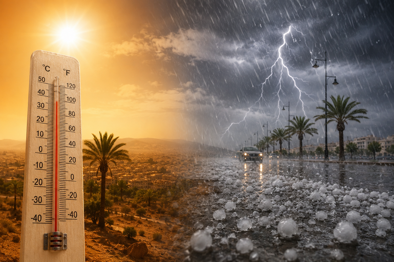 Maroc Météo : temps chaud, averses orageuses et rafales de vent, mardi et mercredi, dans plusieurs provinces